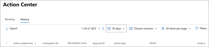 Screenshot che mostra le funzionalità di ordinamento, filtro e personalizzazione del Centro notifiche.