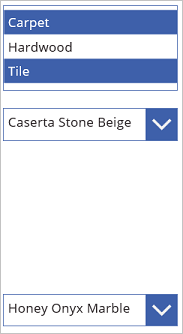 選択したリスト。