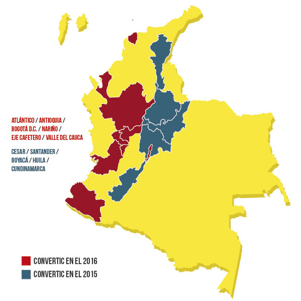 mapa de Colombia donde se muestran las regiones impactadas mapa de Colombia donde se muestran las regiones impactadas