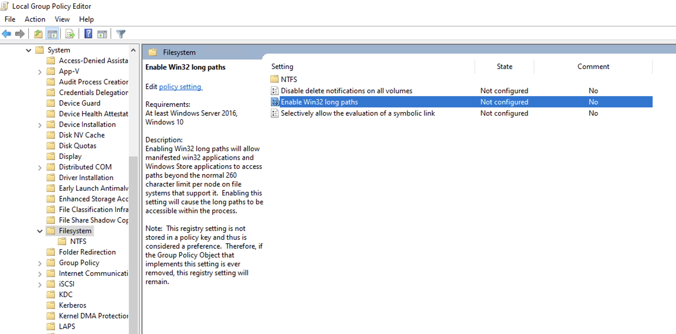 Screenshot des Fensters „Gruppenrichtlinienverwaltung“