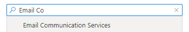 Screenshot, der zeigt, wie Sie den E-Mail-Kommunikationsdienst auf dem Marktplatz durchsuchen.