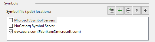 Neuer Symbolserver zur Liste der Symboldateispeicherorte hinzugefügt