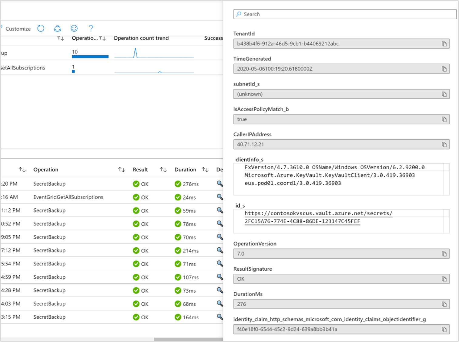 Screenshot der Arbeitsmappe 