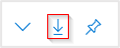 Screenshot: Abwärtspfeil zum Exportieren einer Arbeitsmappe