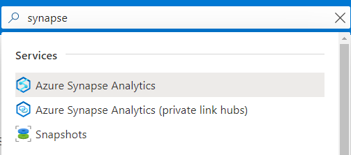 Azure-Portal-Suchleiste mit dem Text 