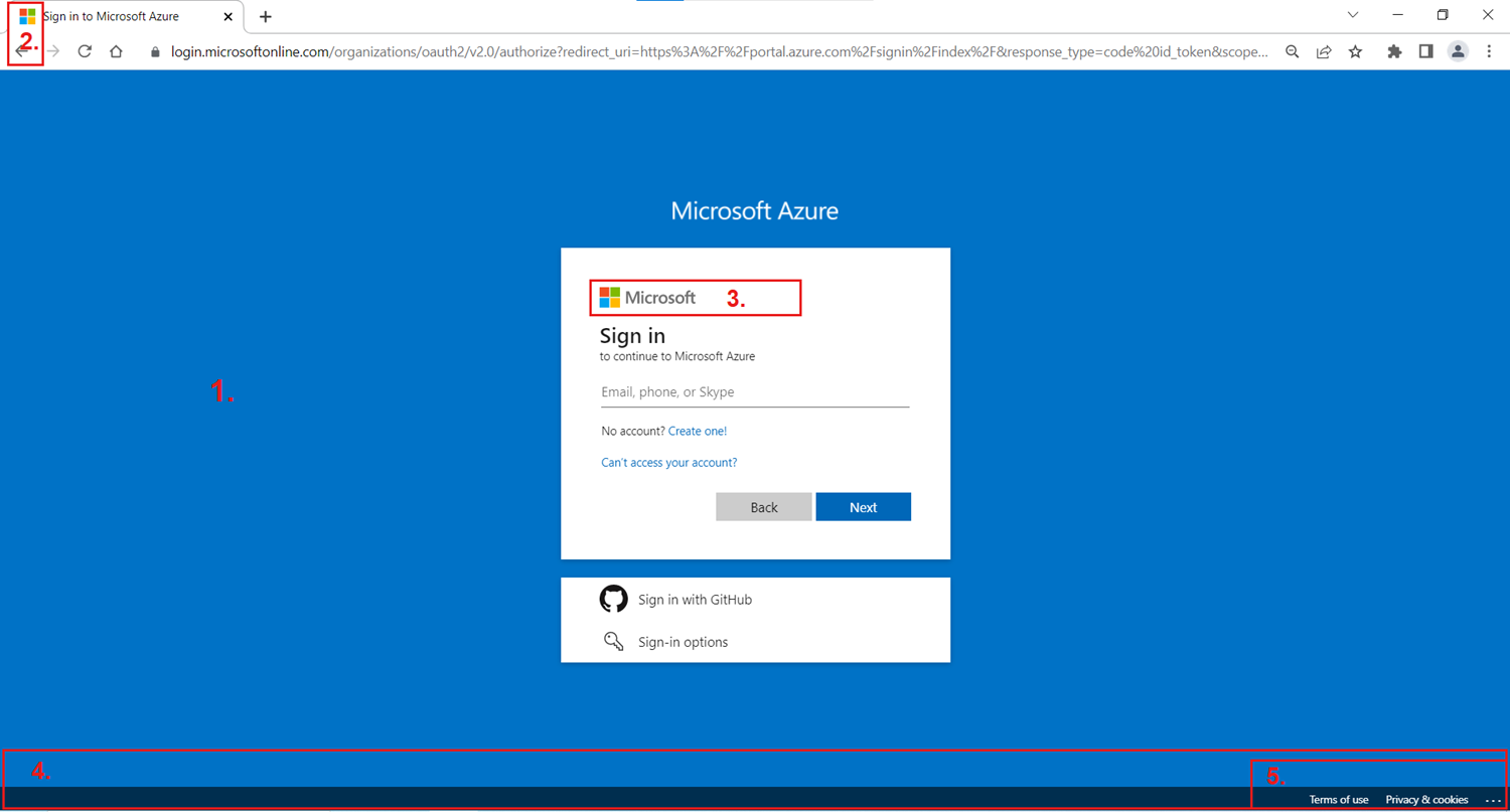 Screenshot des Microsoft-Standardbrandings in Microsoft Entra ID.