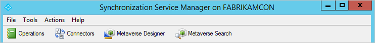 Screenshot der Benutzeroberfläche von Synchronization Service Manager