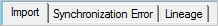 Screenshot der Registerkarte „Synchronisierungsfehler“ im Connector Space Object Eigenschaftenfenster