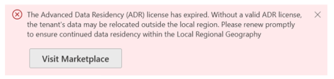 Screenshot: ADR-Lizenzen sind abgelaufen.