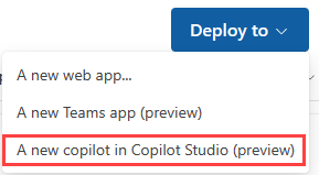 Screenshot zeigt die Bereitstellung des Agents in der Standardumgebung.