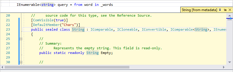 Screenshot eines Vorschaudefinitionsfensters in Visual Studio.