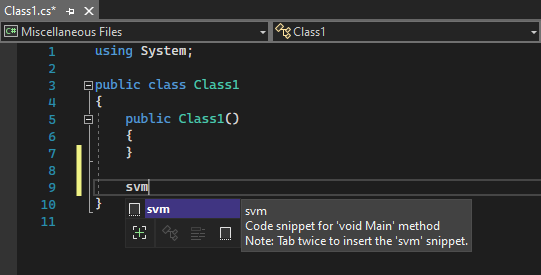 Screenshot eines IntelliSense-Popups für einen Codeausschnitt in Visual Studio 2022.