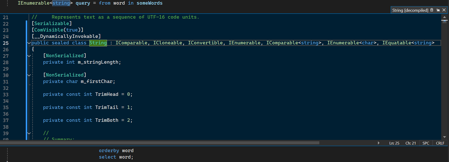 Screenshot des Vorschaudefinitionsfensters in Visual Studio.