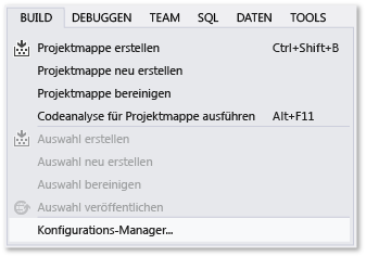 Screenshot des Menüs 