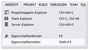 Screenshot des Menüelements 
