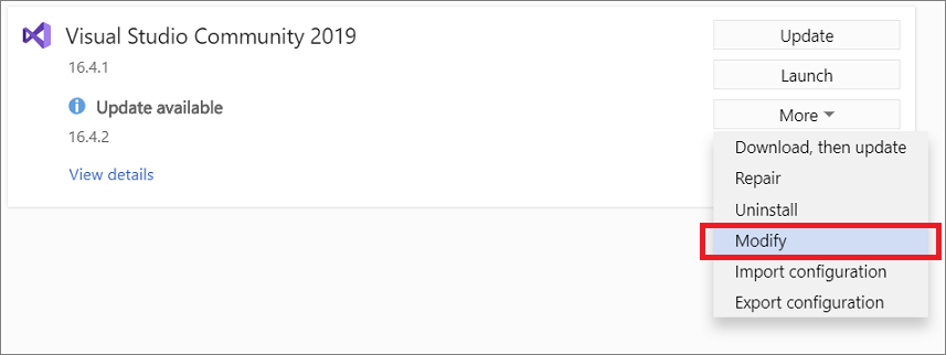 Screenshot der Schaltfläche 