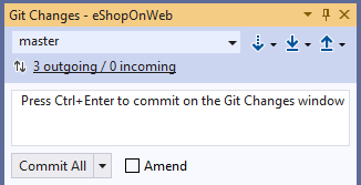 STRG+EINGABE für Commit