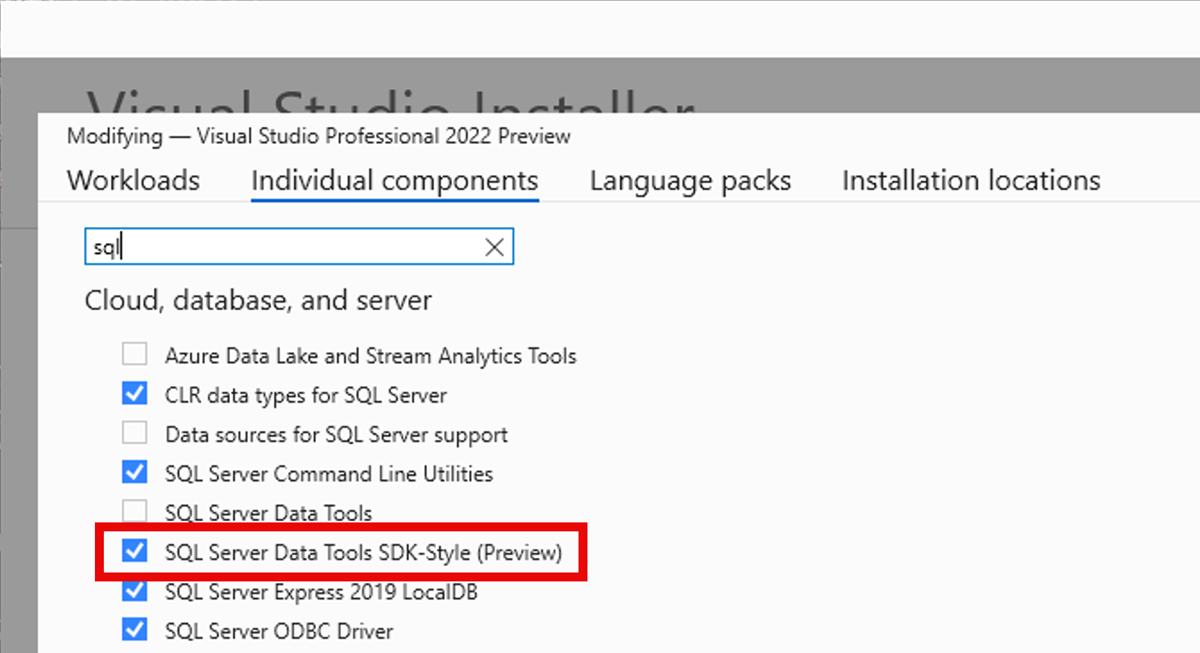 Installer aktiviert die SSDT-Vorschaufunktion