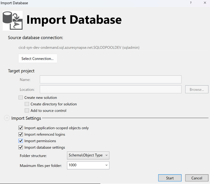Importieren von Datenbank 1