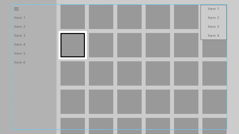 Der Navigationsbereich wurde bis zu den Rändern des Bildschirms erweitert