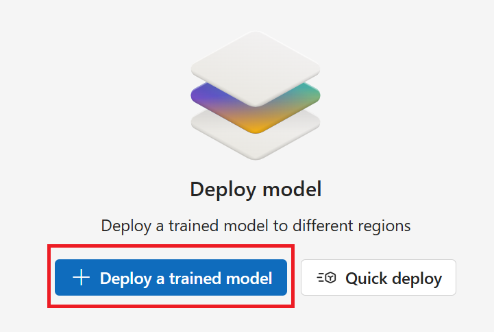 Screenshot of the deploy your model window in Azure AI Foundry.