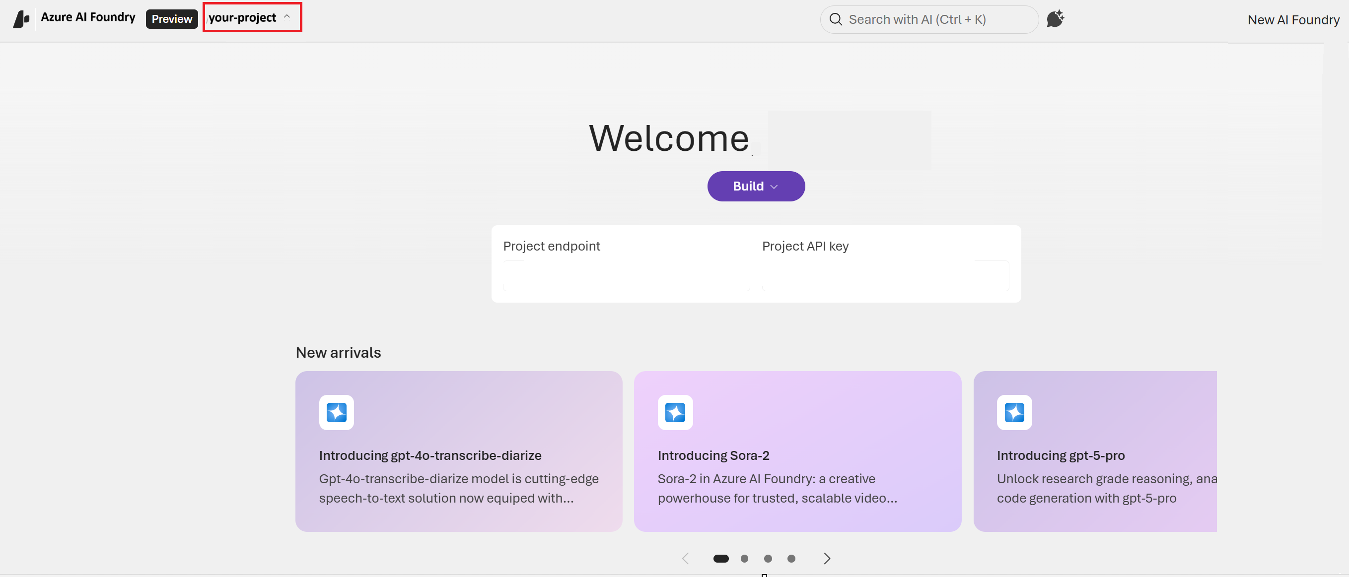 Screenshot of the Foundry (new) homepage