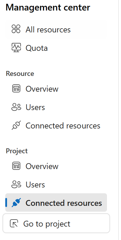 Screenshot of go to project button in Foundry.