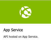 Screeenshot that shows the App Service tile.