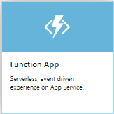 Screenshot that shows the Function App tile in the Azure portal.