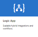 Screenshot that shows the Logic App tile.