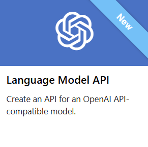 Screenshot of creating an OpenAI-compatible API in the portal.