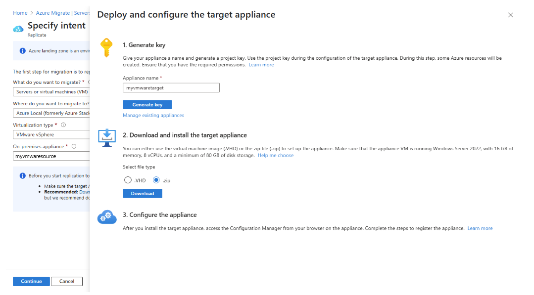Screenshot showing the Download using zip option.