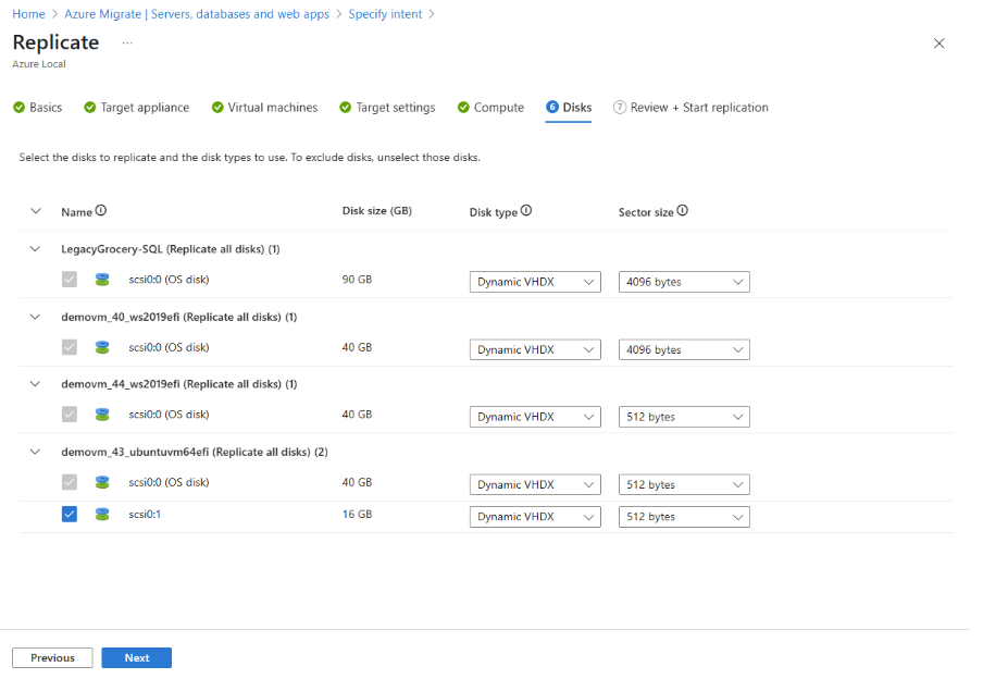 Screenshot showing the Disks tab.