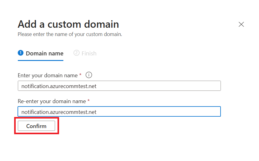 Screenshot that shows where to enter the custom ___domain value.