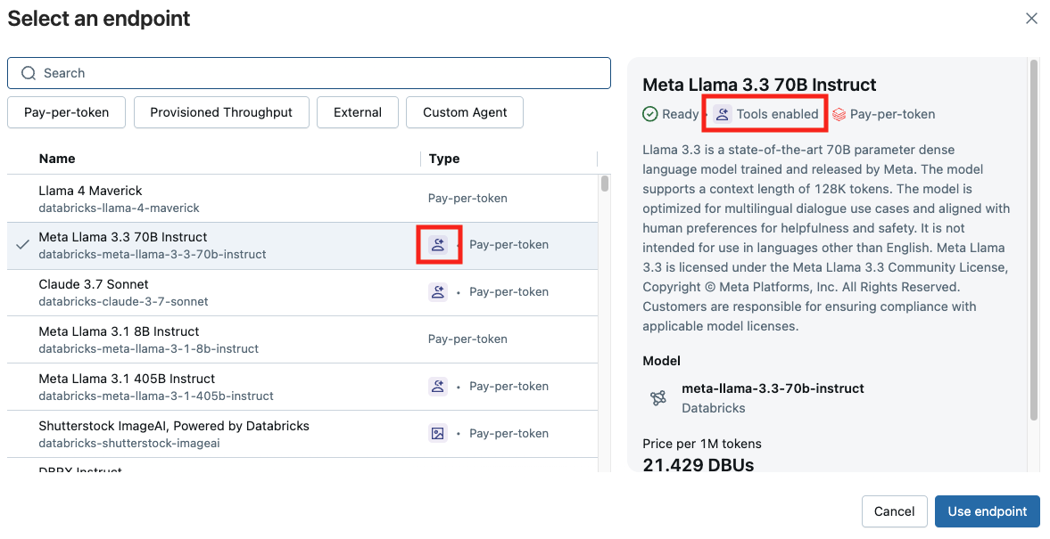 Select a tool-calling LLM