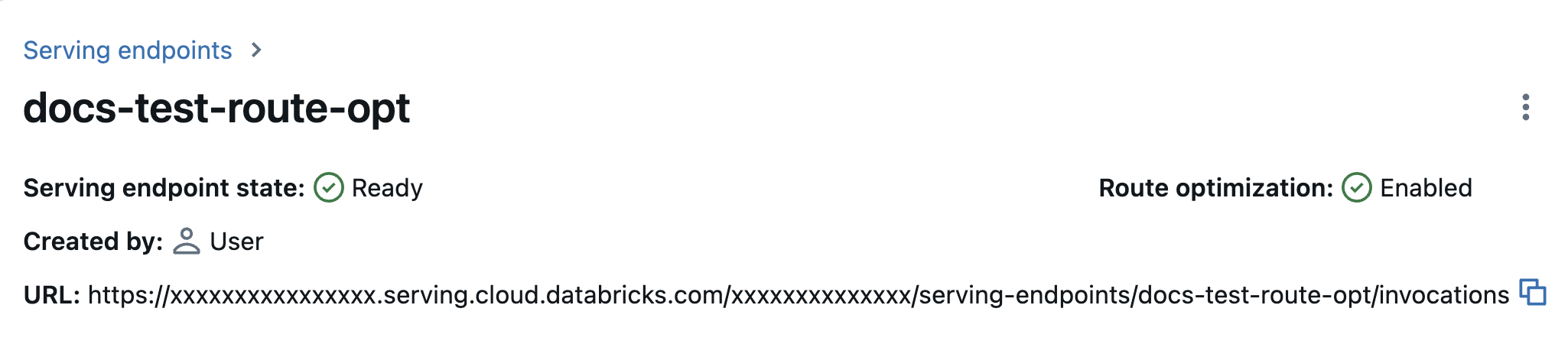 route-optimized endpoint URL
