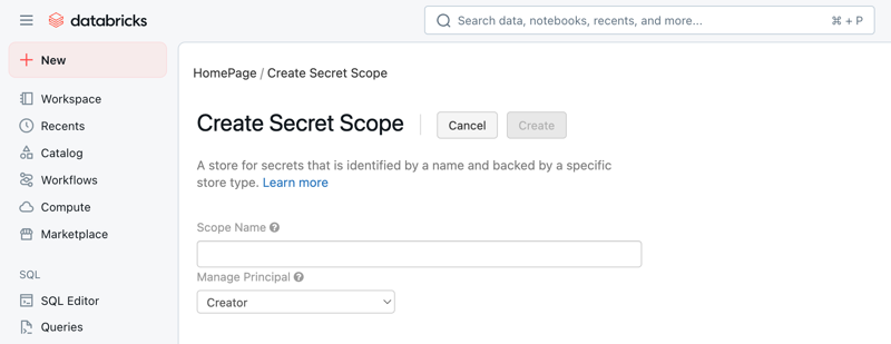 Create scope