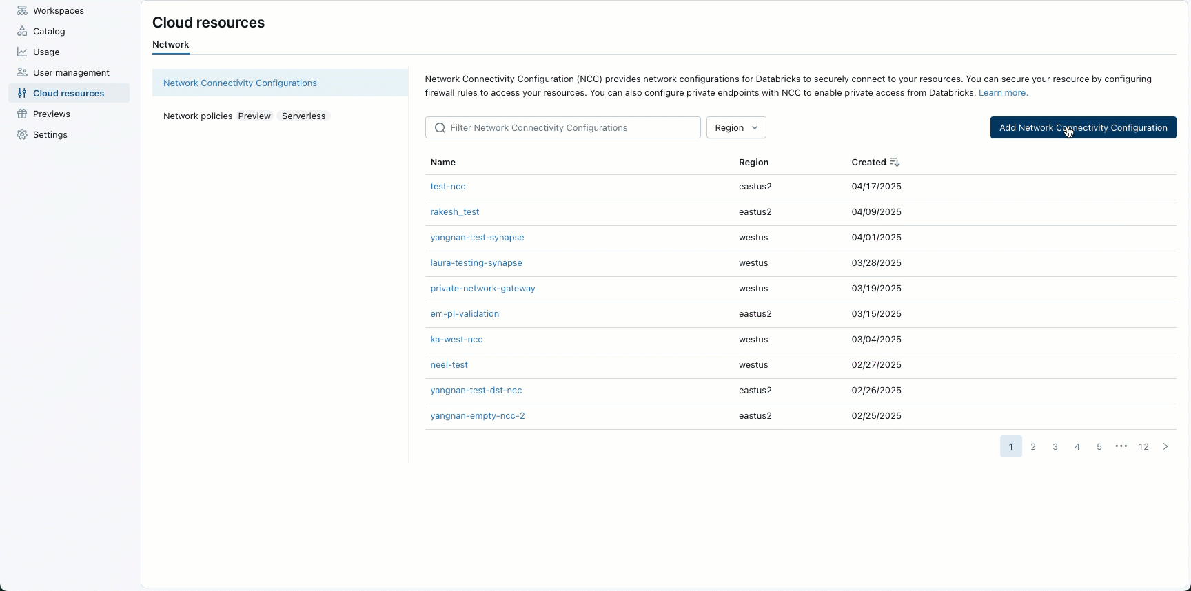 Network configuration