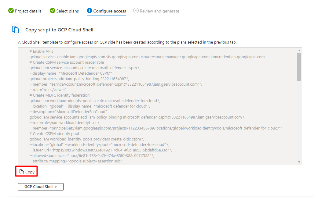 Screenshot showing the ___location of the copy button.