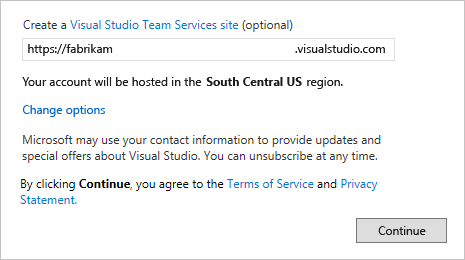 Screenshot shows naming your organization and confirming its ___location.