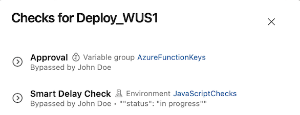 Screenshot of log of bypassed check.