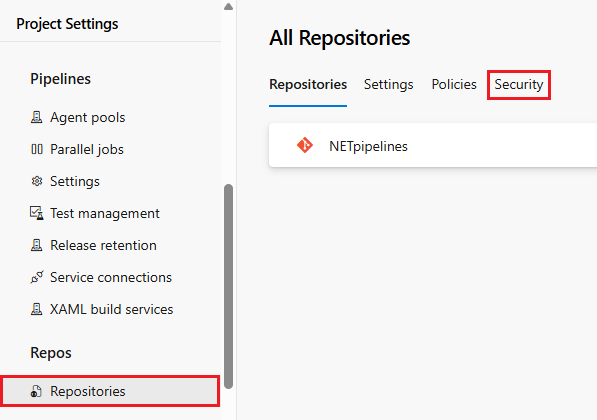 Select your organization settings. 