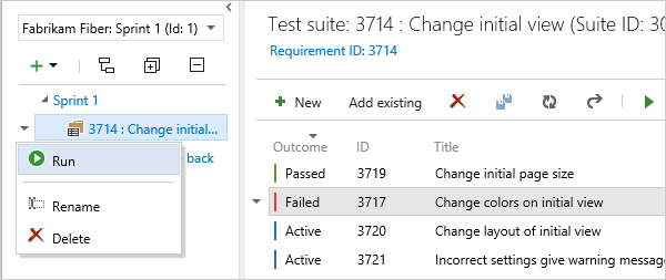 Select and run all active tests in a test suite