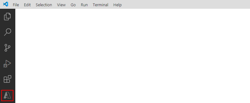 Screenshot shows Visual Studio Code Activity Bar and selected Azure icon.