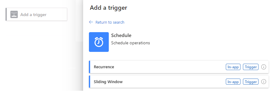 Screenshot shows Azure portal, designer for Standard logic app with blank stateful workflow, and Schedule operation collection with Recurrence trigger.