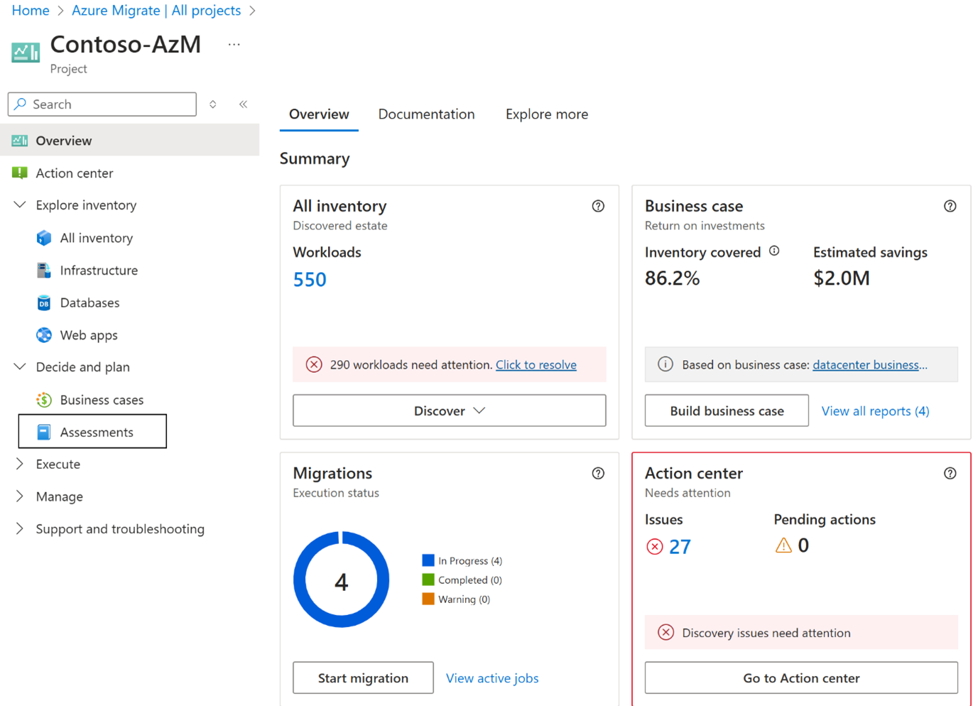 Screenshot of Overview page.