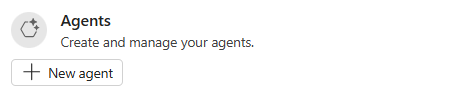 Screenshot of creating a new agent.