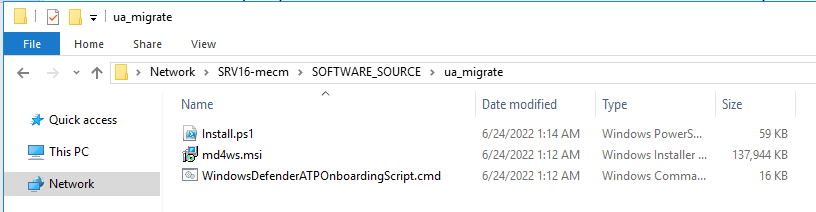 Screenshot of saving the shared folder by Configuration Manager.