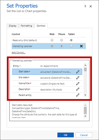 Marketing calendar properties Marketing calendar properties.