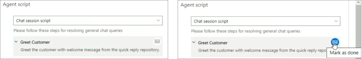 Script text instruction.